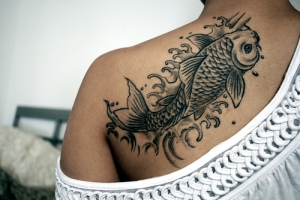 Girls-Koi-Fish-Black-Tattoo-Design-for-2011